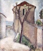 Amedeo Modigliani Baum und Haus Sweden oil painting artist